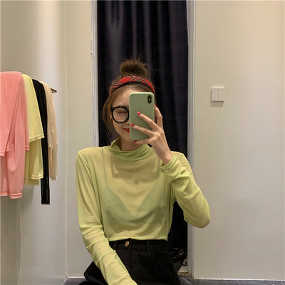 Bluza casual dama cu guler inalt in mai multe culori
