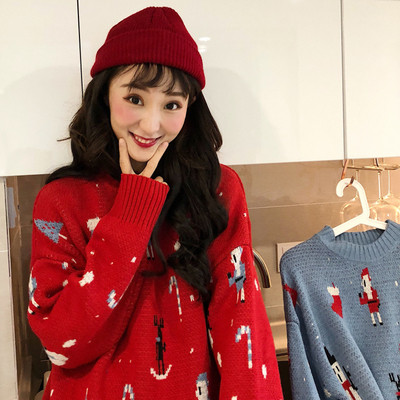 Női pulóver három színben - kék, fekete és piros