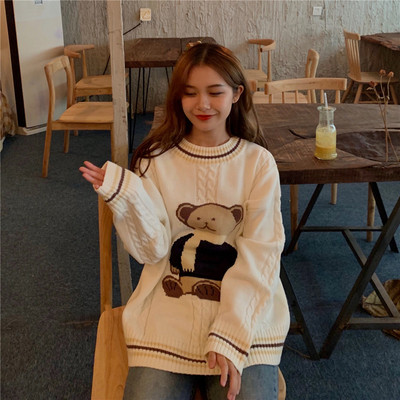 Modern női pulóver három színben - kék, piros és fehér