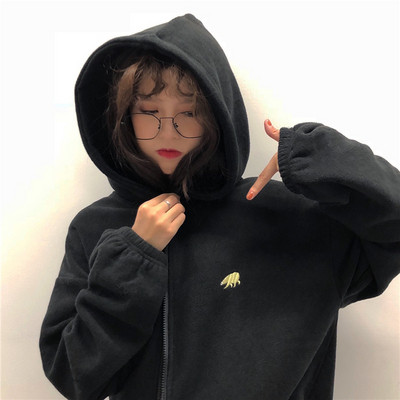 Női széles pulóver több színben cipzárral