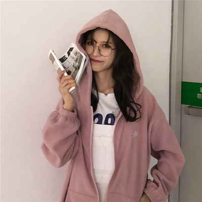 Női széles pulóver több színben cipzárral