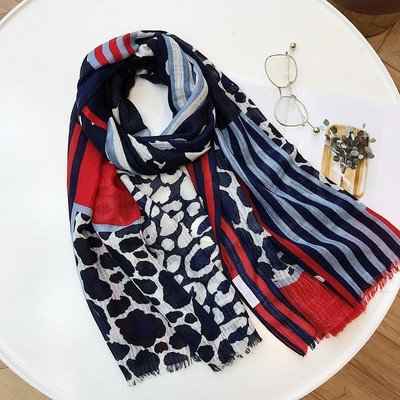 Modern női színes sál téglalap alakú