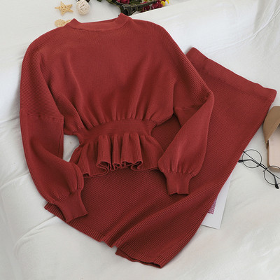 Kötött női szett két részből, különböző színekben