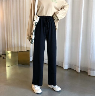 Pantaloni sport dama cu talie elastica in doua culori