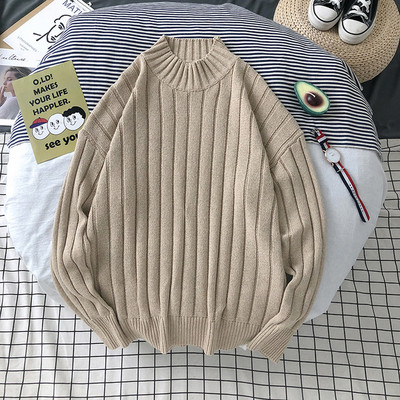 Pulover casual barbatesc cu guler inalt in diferite culori