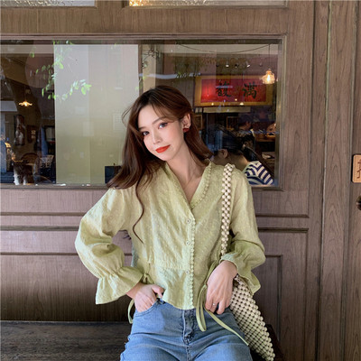 Modern női ing két színben nyakkendővel