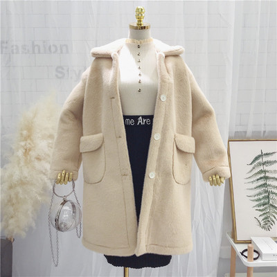 Дълго дамско меко палто с джобове в различни цветове