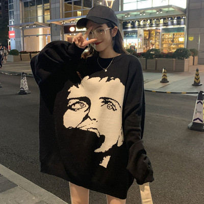 Női hosszú pulóver két színben széles modell