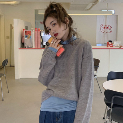 Pulover de dama in mai multe culori cu decolteu oval