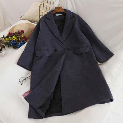 Palton casual de dama cu guler in forma de V in patru culori