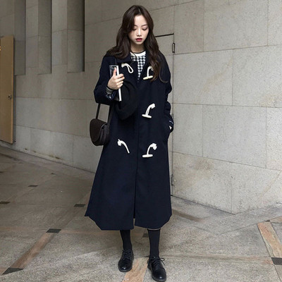 Palton lung de damă de actualitate în două culori model larg