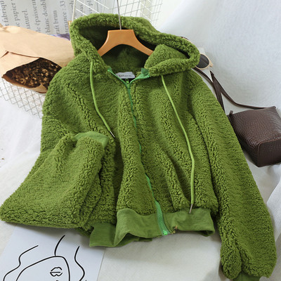 Hanorac de damă din puf cu glugă în trei culori