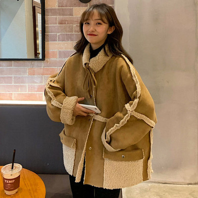 Palton de dama model larg cu captuseala moale si buzunare