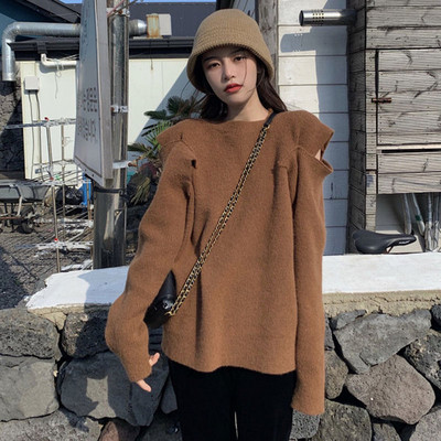 Μοντέρνα γυναικεία μπλούζα σε δύο χρώματα με στρογγυλη λαιμόκοψη