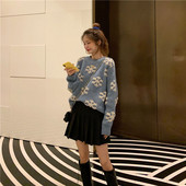 Női alkalmi hosszú pulóver három modellben, ovális nyakkivágással