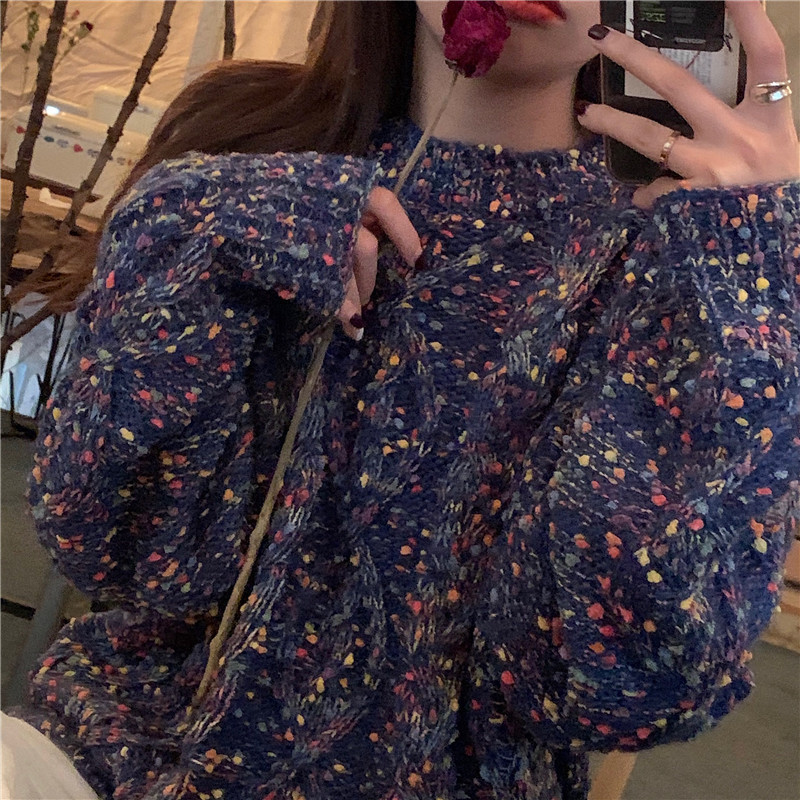 Női alkalmi pulóver három színben, hosszú modell