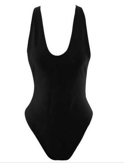 Σέξι Maillot - όλα σε ένα γκρι και μαύρο έκδοση