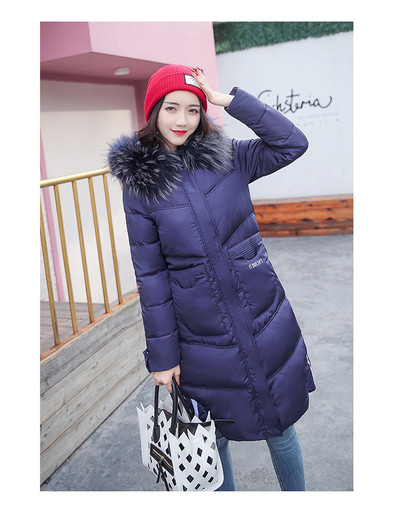 Дълго зимно дамско яке с качулка и пух и дълбоки джобове в различни цветове