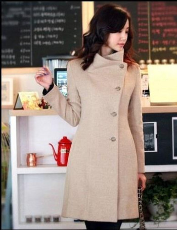 Καθημερινό και κομψό γυναικείο παλτό με O-κολάρο μισού ύψους, 2 μοντέλα