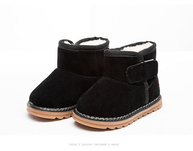 Χειμερινές μπότες σουέτ με χοντρή σόλα και πολύ ζεστή επένδυση, κατάλληλα για κορίτσια και αγόρια