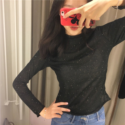 Λεπτή μπλούζα Daisy με λαμπερά σωματίδια