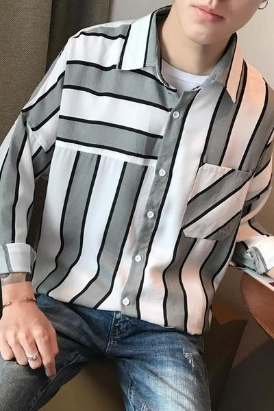 Ευκολοφόρο πουκάμισο ανδρών σε δύο χρώματα