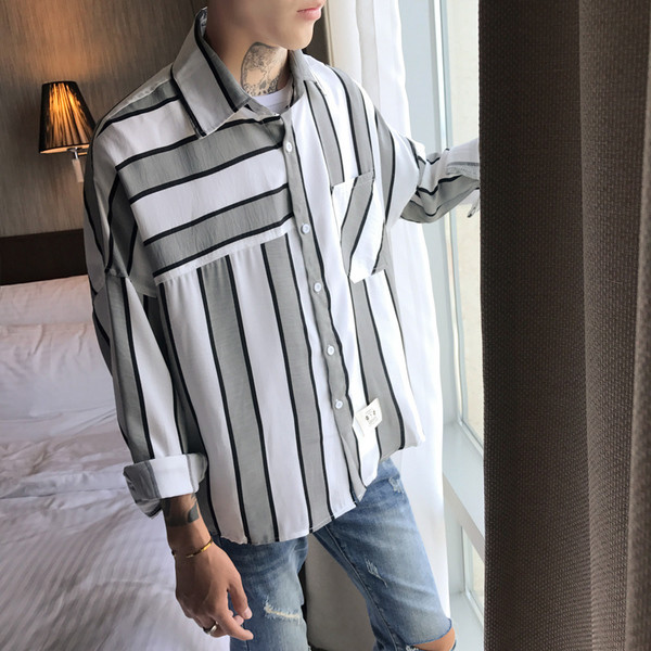 Ευκολοφόρο πουκάμισο ανδρών σε δύο χρώματα