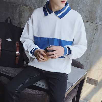 Κομψό πουλόβερ ανδρών με κολάρο σε δύο χρώματα