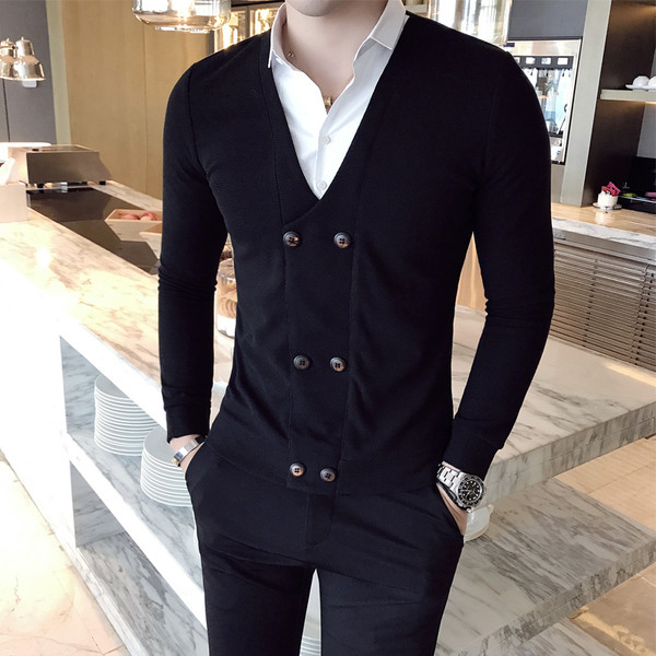 Κομψό ανδρικό πουκάμισο με κολάρο σε δύο χρώματα