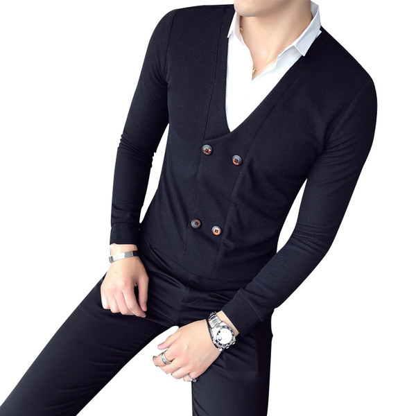 Κομψό ανδρικό πουκάμισο με κολάρο σε δύο χρώματα