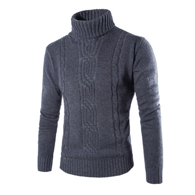 Ανδρικό χειμωνιάτικο ζεστό πουλόβερ με ψηλό γιακά