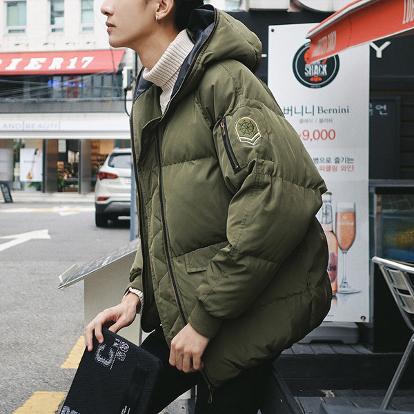 Καθημερινό παχύ χειμωνιάτικο μπουφάν σε δύο χρώματα