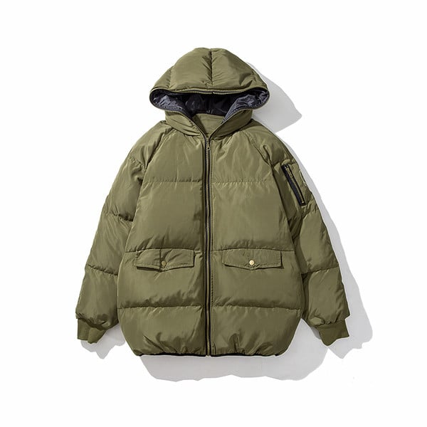 Καθημερινό παχύ χειμωνιάτικο μπουφάν σε δύο χρώματα