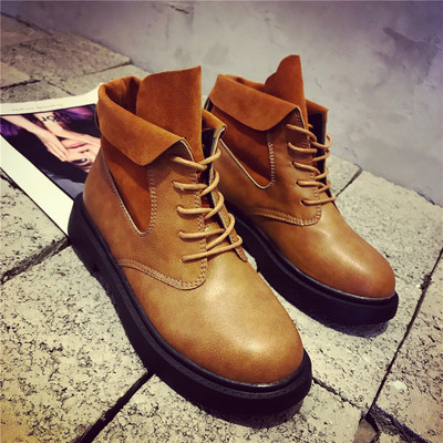 Περιστασιακές γυναικείες μπότες με γραβάτα σε δύο χρώματα