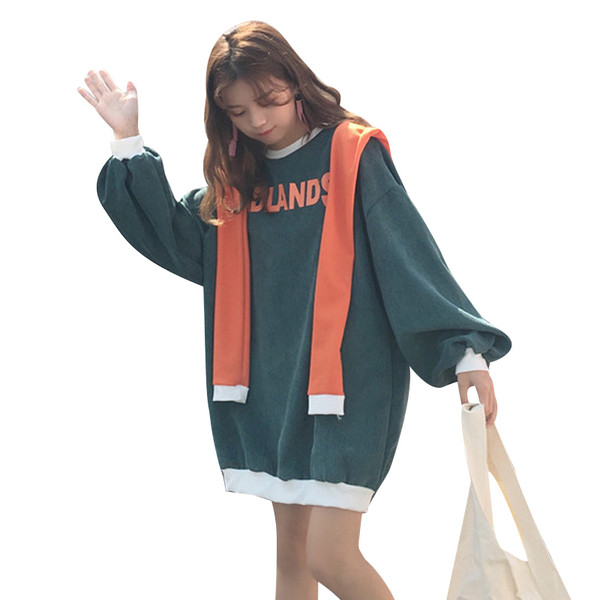 Γυναικεία μπλούζα σε ευρύ σχέδιο με επιγραφή