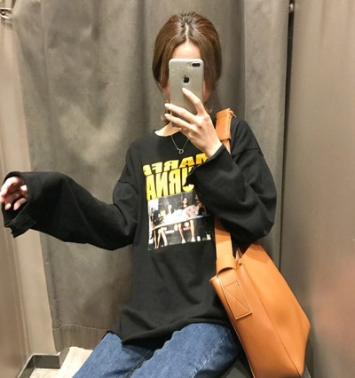 Γυναικείες μπλούζες μακρύ μανίκι και τριών χρωμάτων appliqué