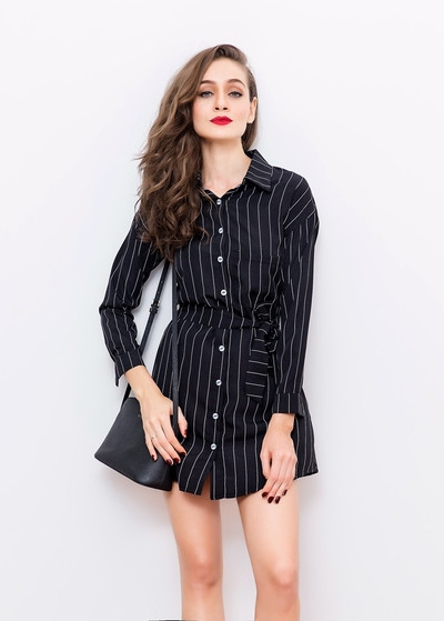 Μακρύ πουκάμισο με ζώνη