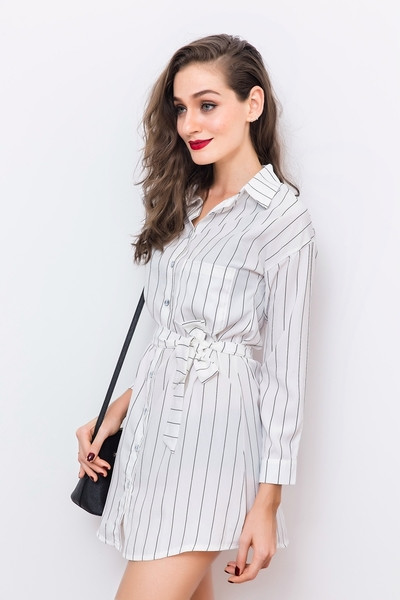 Μακρύ πουκάμισο με ζώνη