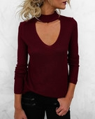 Αθλητική-κομψή κυρία μπλούζα με μακρύ και μαλακό μανίκι σε τρία χρώματα