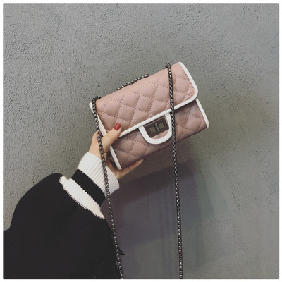 Μίνι τσάντα κυρίες με μεταλλική αλυσίδα σε διάφορα χρώματα