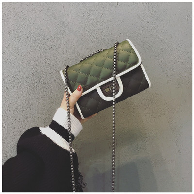 Μίνι τσάντα κυρίες με μεταλλική αλυσίδα σε διάφορα χρώματα