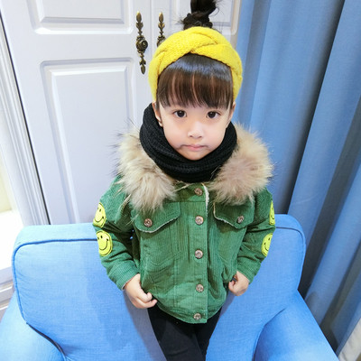 Παιδικό χειμωνιάτικο σακάκι για κορίτσια denim με εφαρμογή και χνούδι