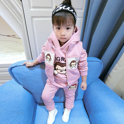 Αθλητικό παιδικό σετ τρία τεμάχια για κορίτσια με εφαρμογές