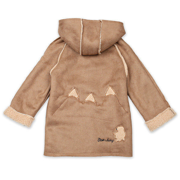 Baby παλτό για κορίτσια με κουμπιά και κουκούλα σε δύο χρώματα