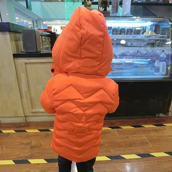 Детско зимно яке за момчета с качулка в два цвята