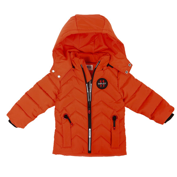 Βρεφικό μπουφάν για αγόρια με κουκούλα σε δύο χρώματα