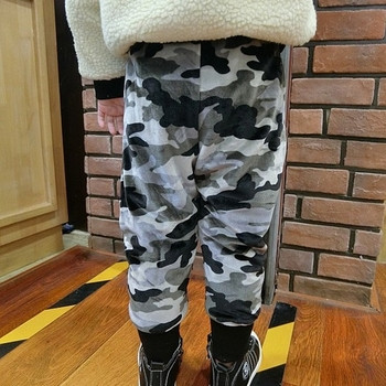 Детски камуфлажен дебел панталон за момчета в два цвята 