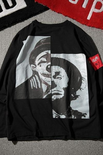 Ανδρική μπλούζα φθινοπωρινή με μακρύ μανίκι με εκτύπωση