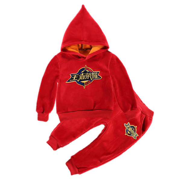 Παιδικό αθλητικό σετ για αγόρια δύο τεμαχίων, κατάλληλο για χειμώνα σε μαύρο και κόκκινο χρώμα