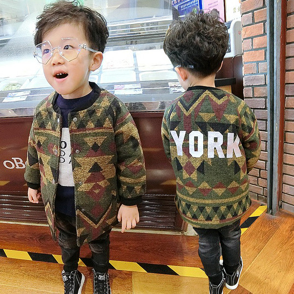 Βρεφικό παλτό για αγόρια με επιγραφή